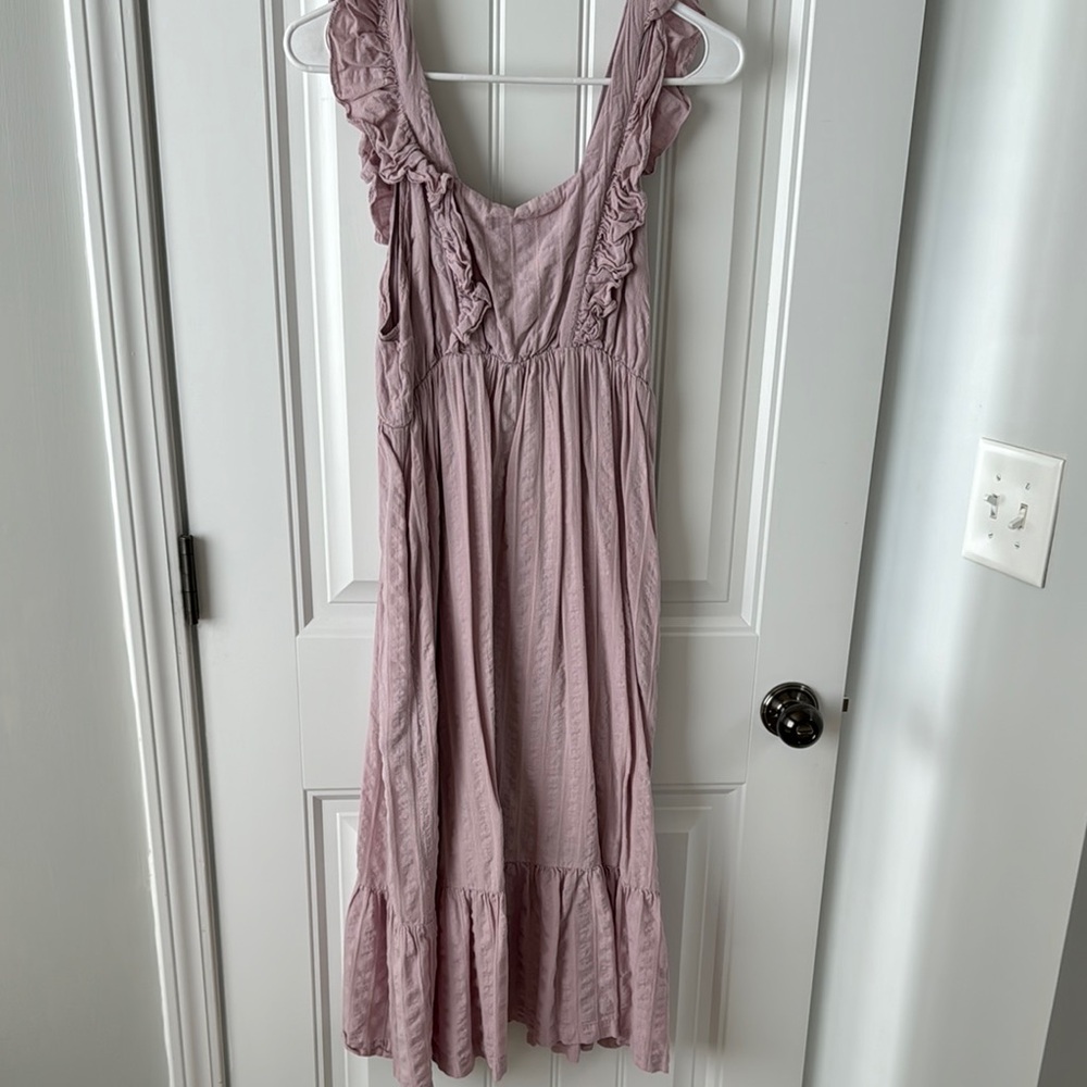 Lavender Ruffle Maxi Dress